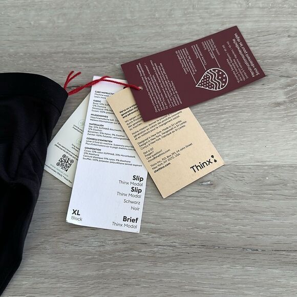 Thinx Cotton Brief Super Absorbency Black XL NWT - Picture 6 of 7